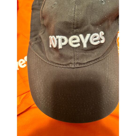 NWOT Popeye's Chicken Orange T Shirt and Gray Hat Uniform Employee Size XL - Picture 6 of 7